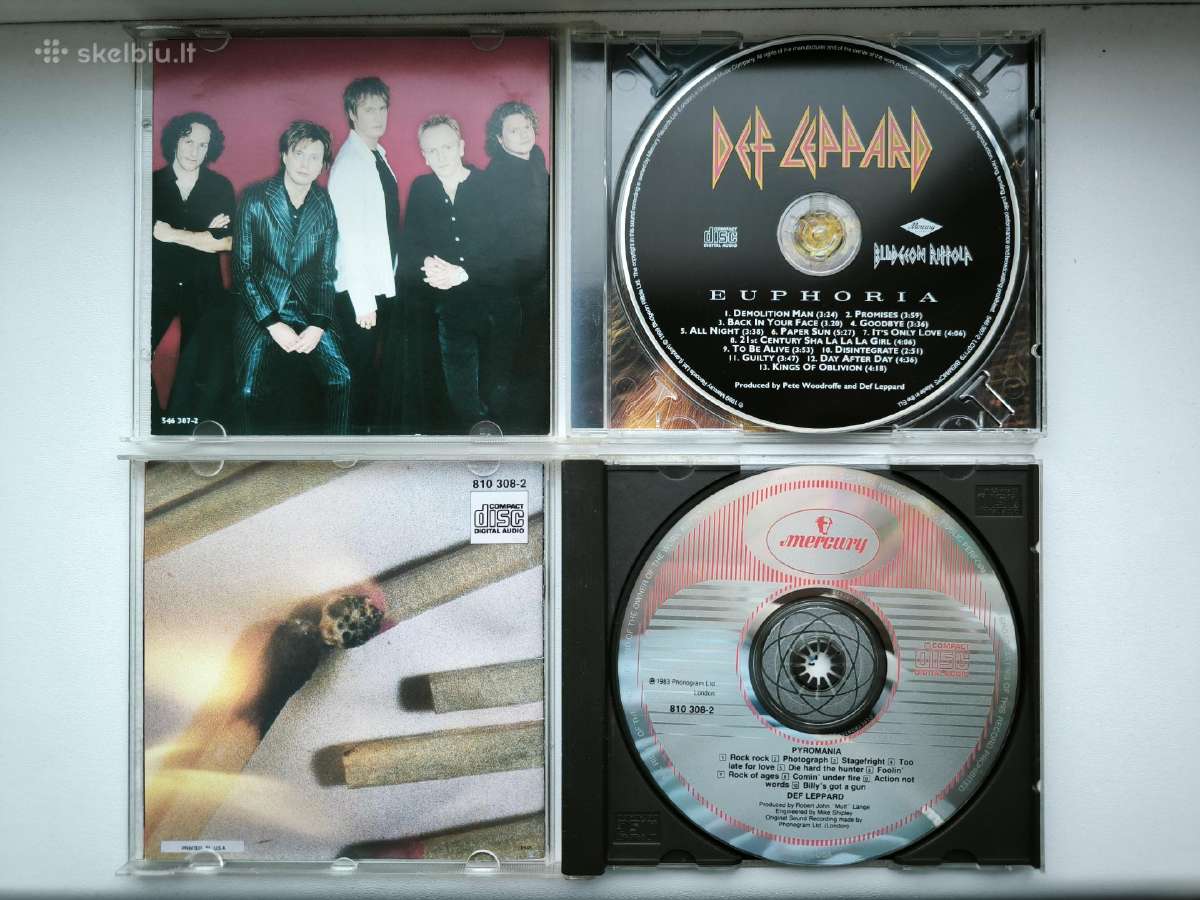 CD Def Leppard Euphoria, Pyromania, Hysteria - nuotraukos Nr. 3
