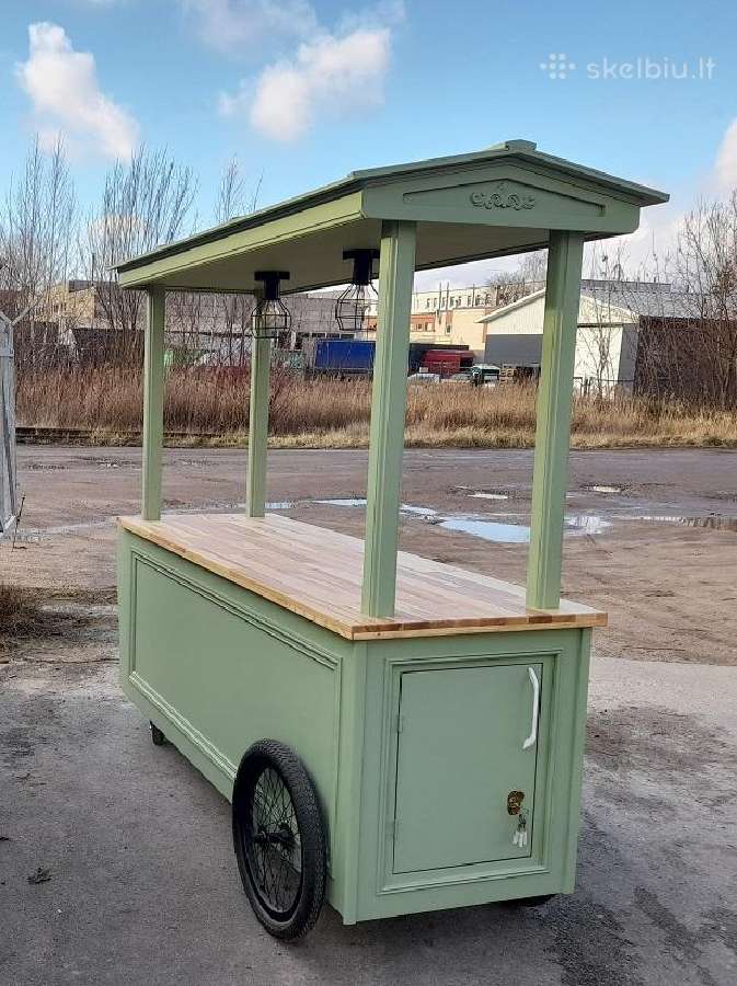 Klasikinio dizaino mobilus prekystalis - vežimėlis - nuotraukos Nr. 5