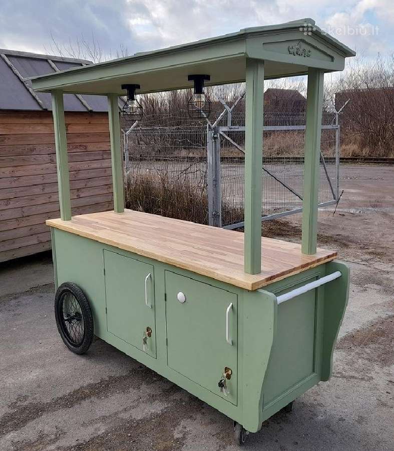 Klasikinio dizaino mobilus prekystalis - vežimėlis - nuotraukos Nr. 11