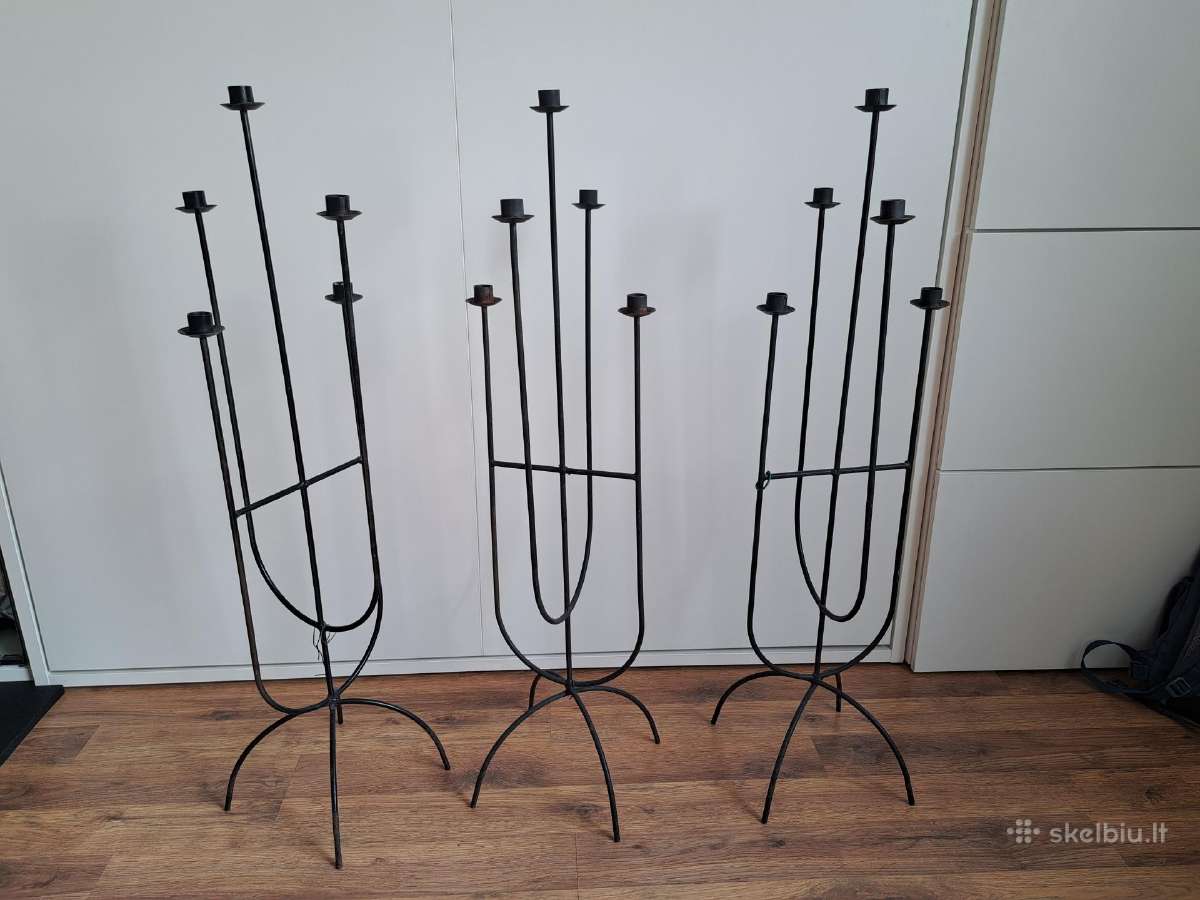 Metalinės 1m aukščio žvakidės 1x
