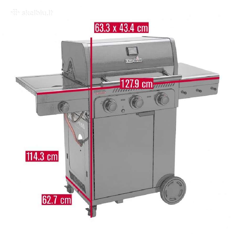 Lauko dujinis grilis Char-broil Essential kepsninė - nuotraukos Nr. 16