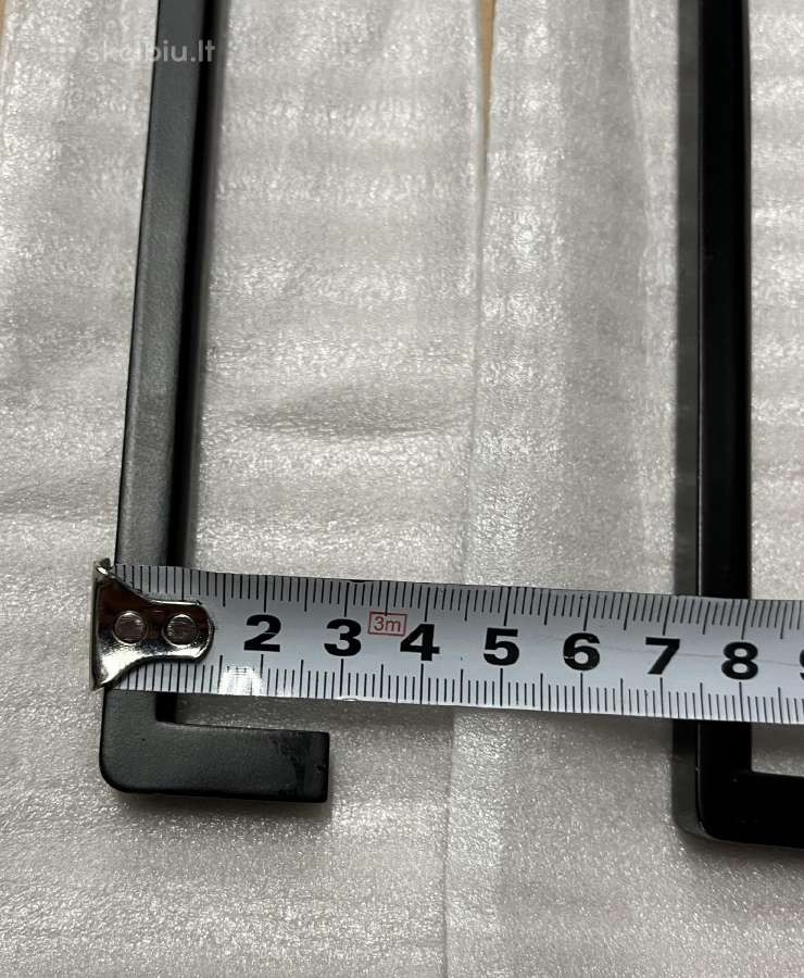 Baldines Metalines Juodos Matines Rankeneles 327mm - nuotraukos Nr. 5