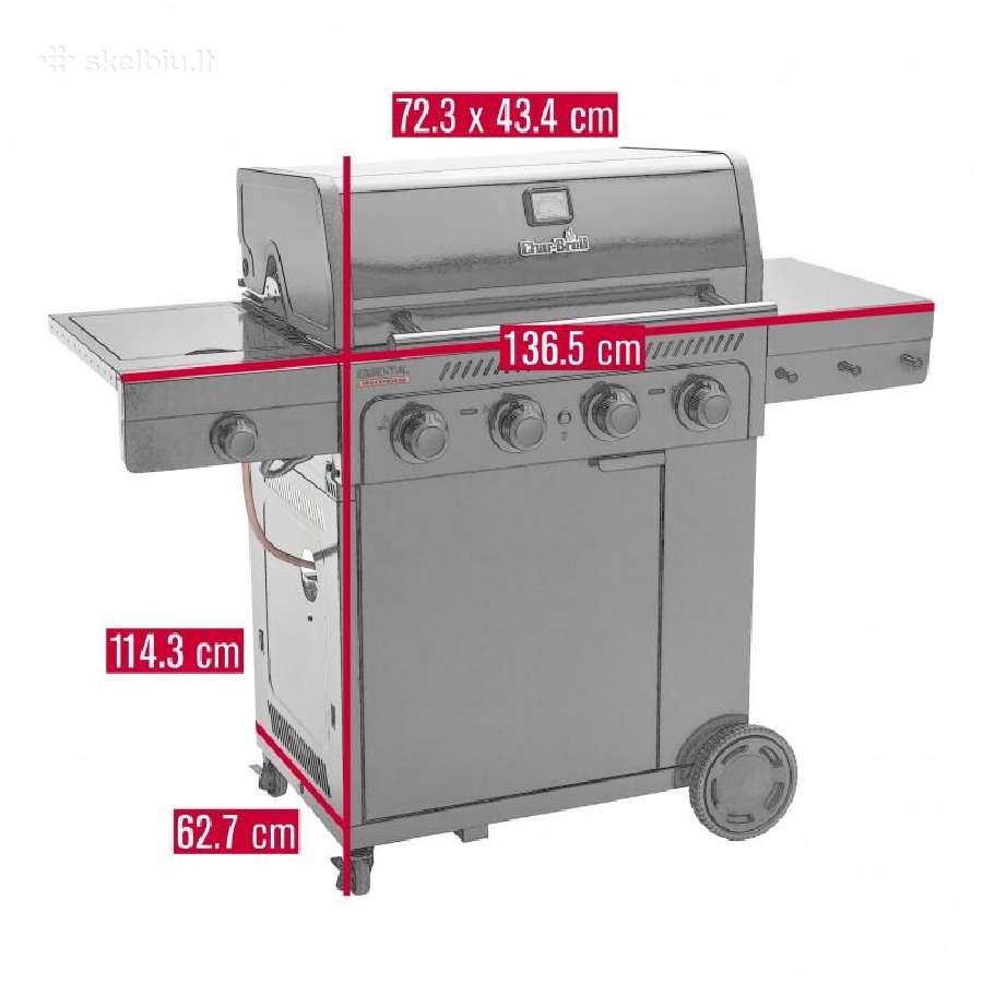 Lauko dujinis grilis Char-broil kepsninė namams - nuotraukos Nr. 5