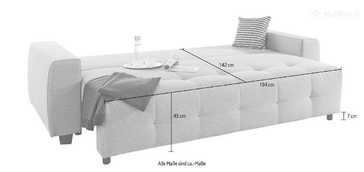 Sofa-lova „Bella" su patalynės dėže - nuotraukos Nr. 6