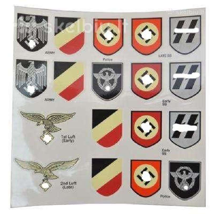 Ww2 Šalmų dekalės,ženklai