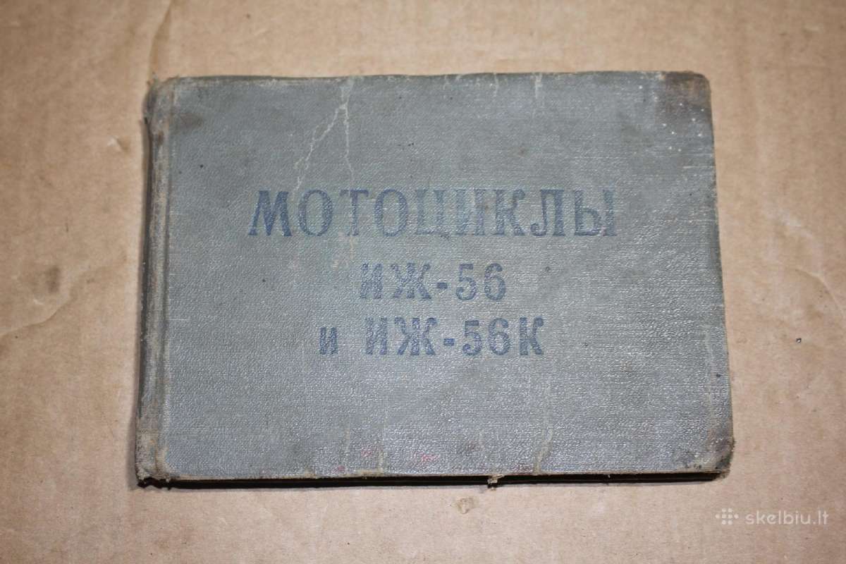 Iž-56 motociklo priežiūros ir remonto knygelė 1961