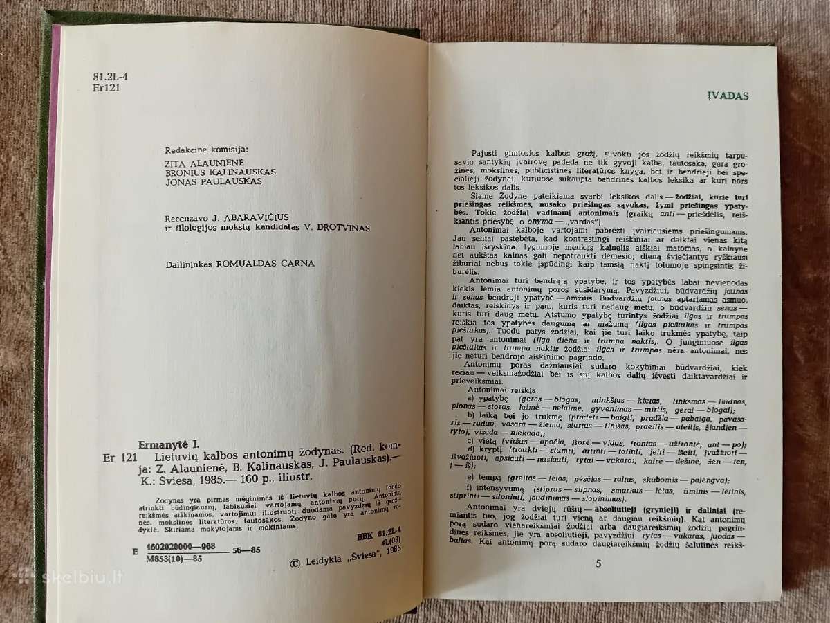 Lietuvių kalbos antonimų žodynas - nuotraukos Nr. 4