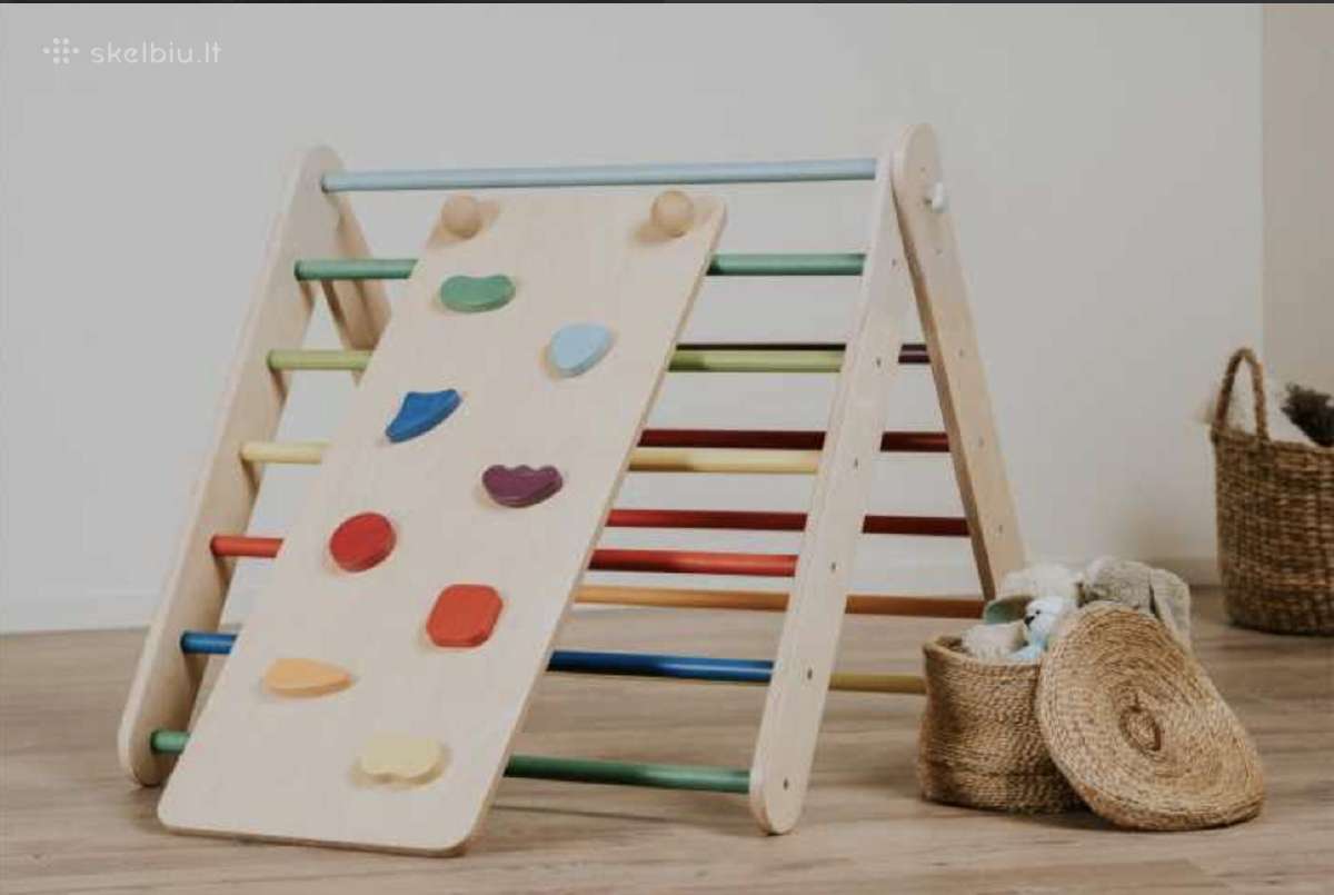 Montessori Laipiojimo Kopėčios Pikler Komplektas - nuotraukos Nr. 2