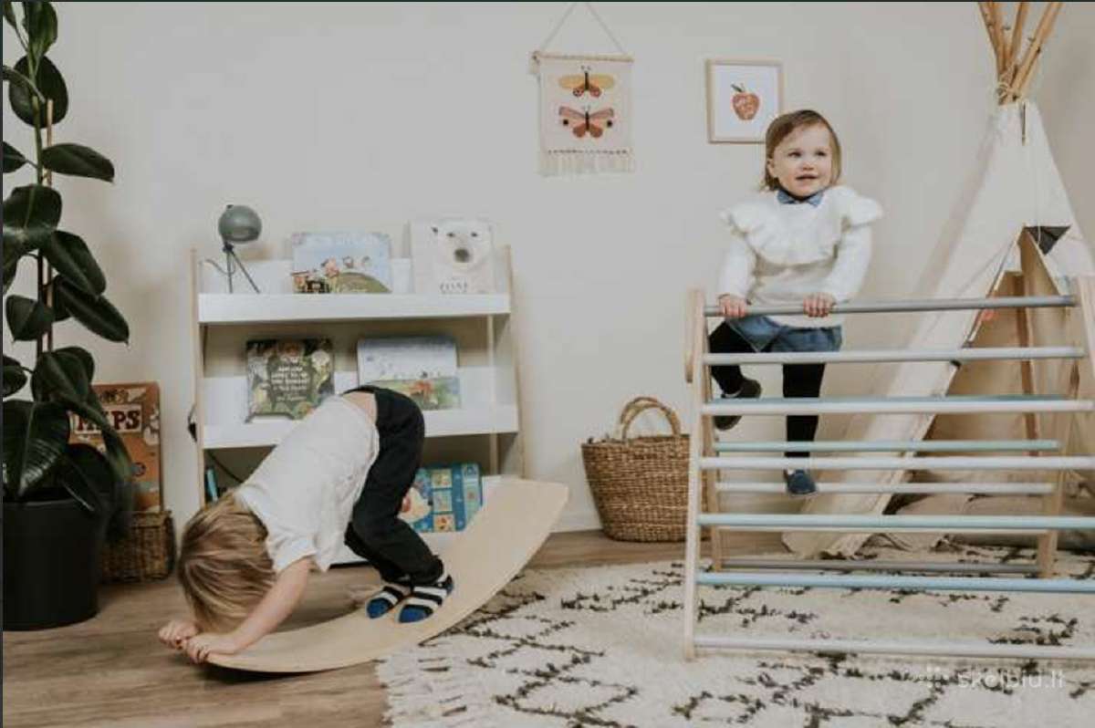 Montessori Laipiojimo Kopėčios Pikler Komplektas - nuotraukos Nr. 4