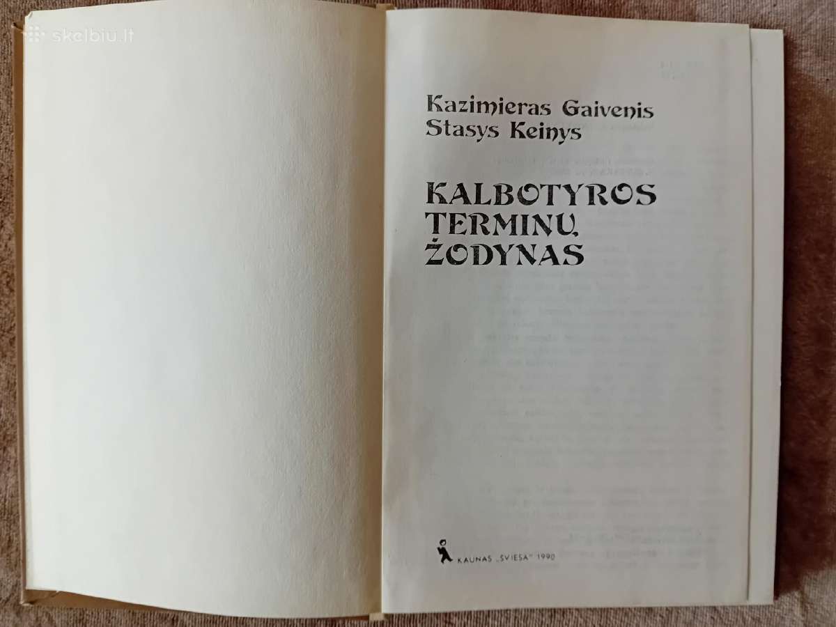 Kalbotyros terminų žodynas - nuotraukos Nr. 3