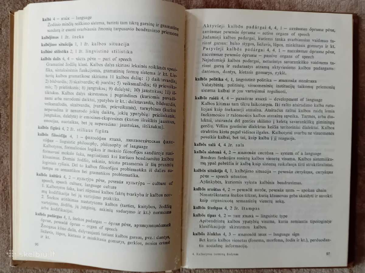 Kalbotyros terminų žodynas - nuotraukos Nr. 9