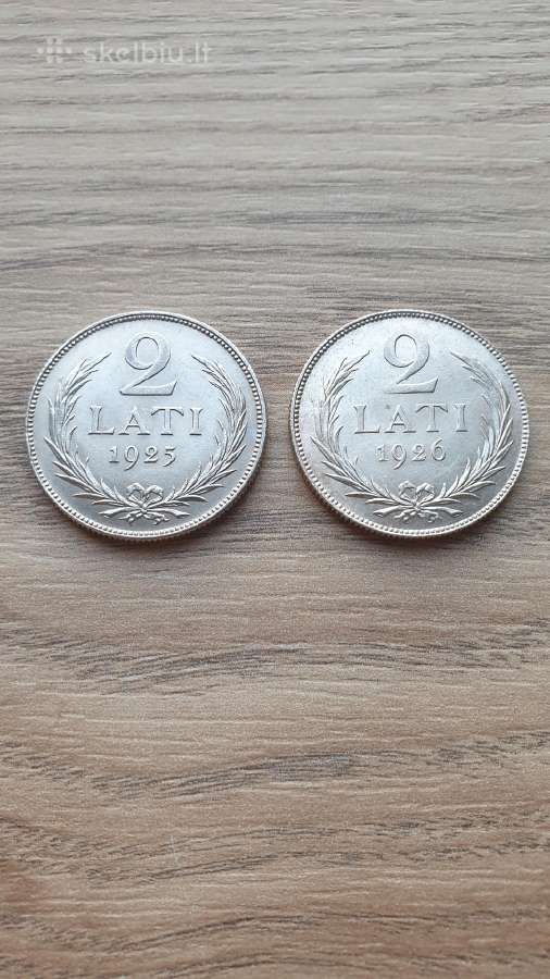 1915 1926 m. 2 latai Unc sidabras