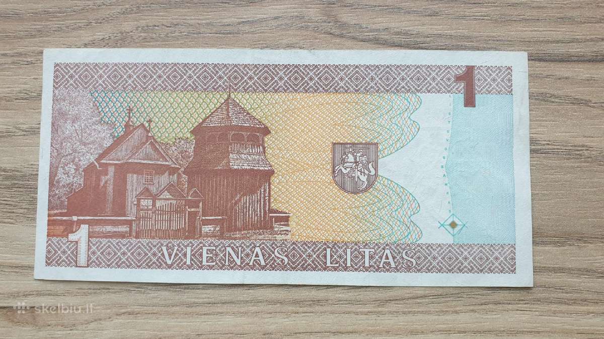 1994 m. 1 litas Aa serija - nuotraukos Nr. 2