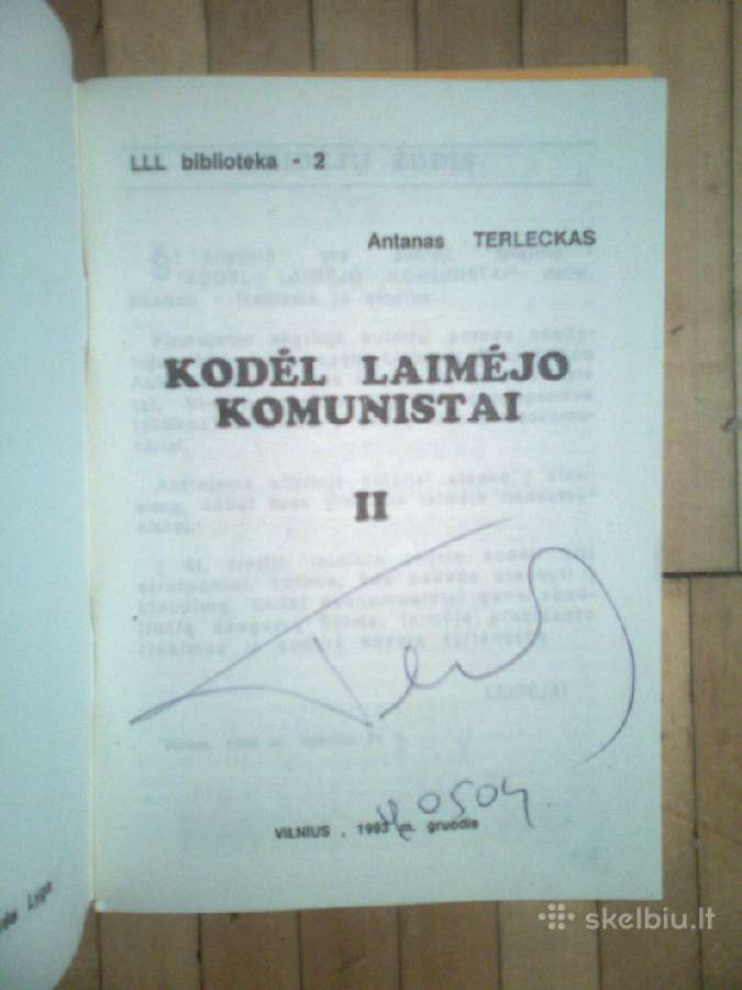 L. L. L. leidiniai su Antano Terlecko autografais - nuotraukos Nr. 4
