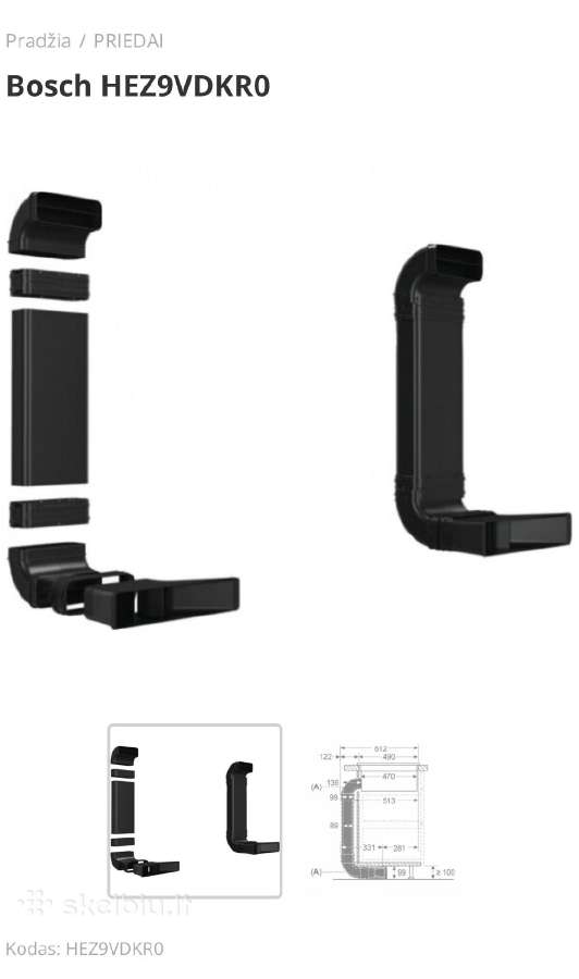 Bosch Hez9vdkr0 Kaitlentes gartraukio priedas - nuotraukos Nr. 2