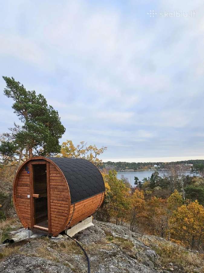 Apvali pirtis-bačka, termo medienos saunos - nuotraukos Nr. 10
