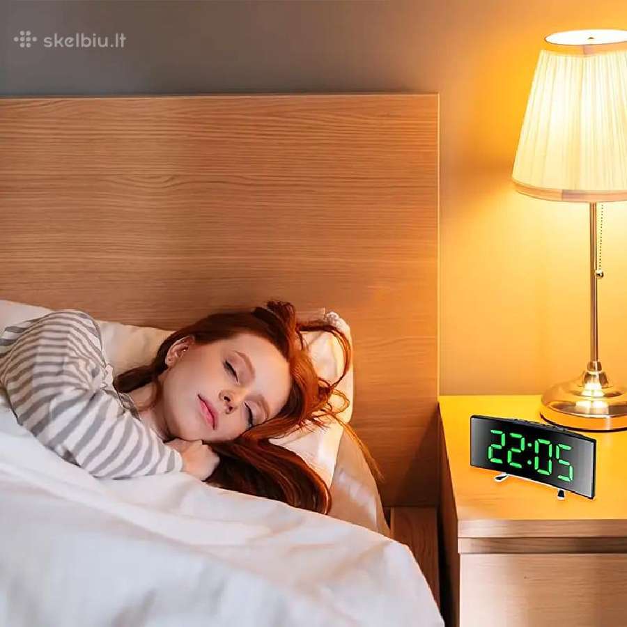 Skaitmeninis laikrodis su LED veidrodiniu ekranu - nuotraukos Nr. 8