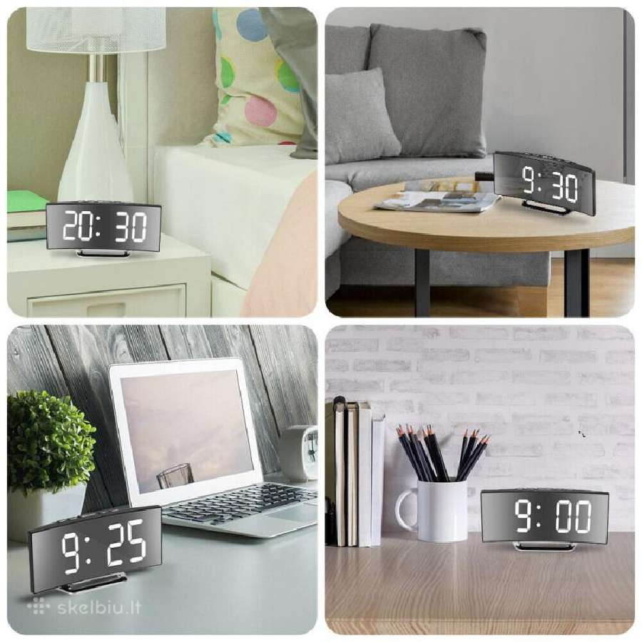 Skaitmeninis laikrodis su LED veidrodiniu ekranu - nuotraukos Nr. 9