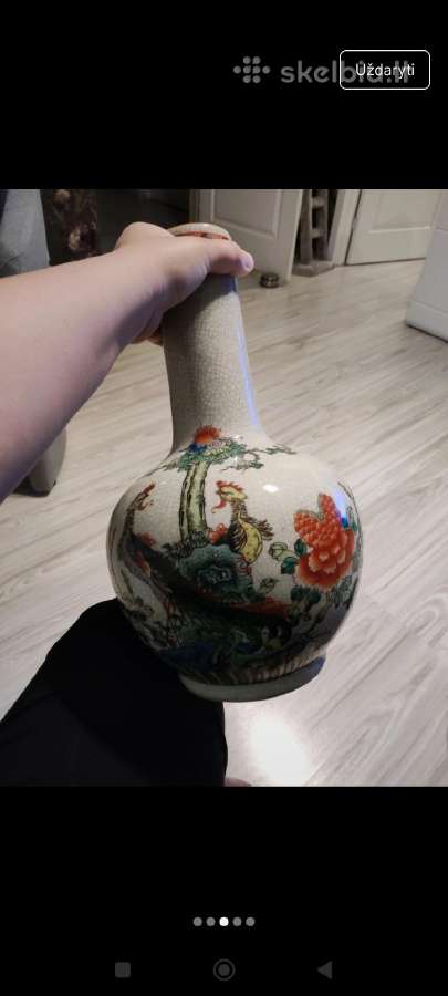 Parduodama japoniško stiliaus didelė vaza - nuotraukos Nr. 3