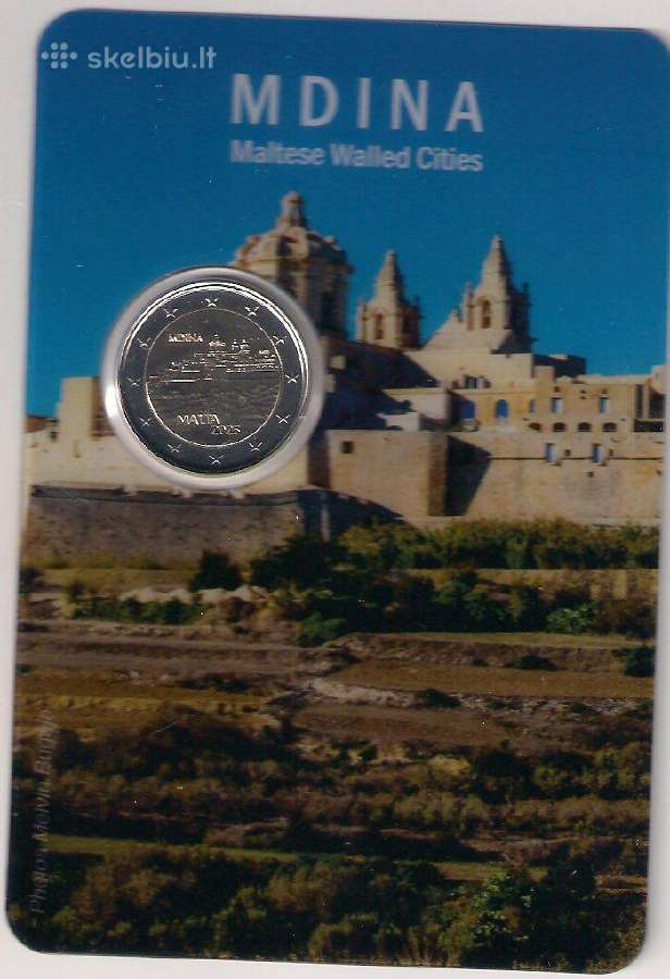 2 euro moneta Malta 2025 Mdina tvirtovė Bu - nuotraukos Nr. 6