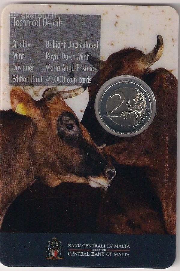 2 euro moneta Malta 2025 Jautis Il Gendus Malti Bu - nuotraukos Nr. 7
