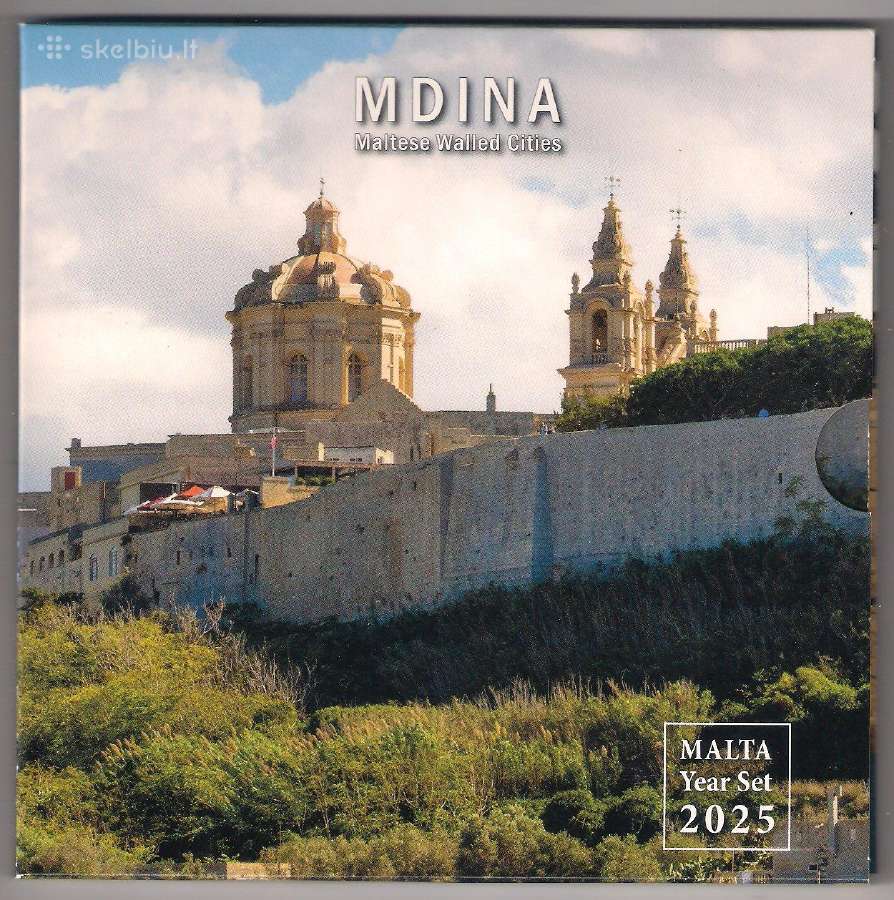 Euro monetų rinkinys Malta 2025 Mdina tvirtovė