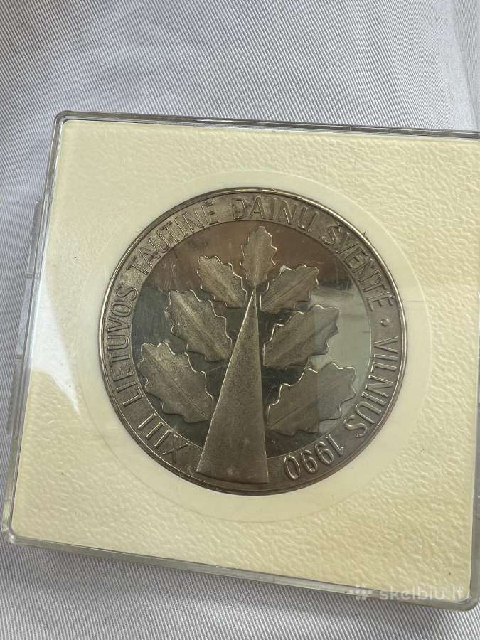 1990 m.lietuvos tautine dainu svente Stalo medalis - nuotraukos Nr. 2