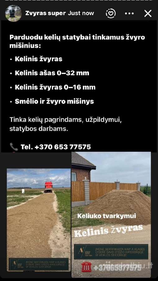 Žvyras pagrindam.skalda.smėlis pagrindu paruošimas - nuotraukos Nr. 16