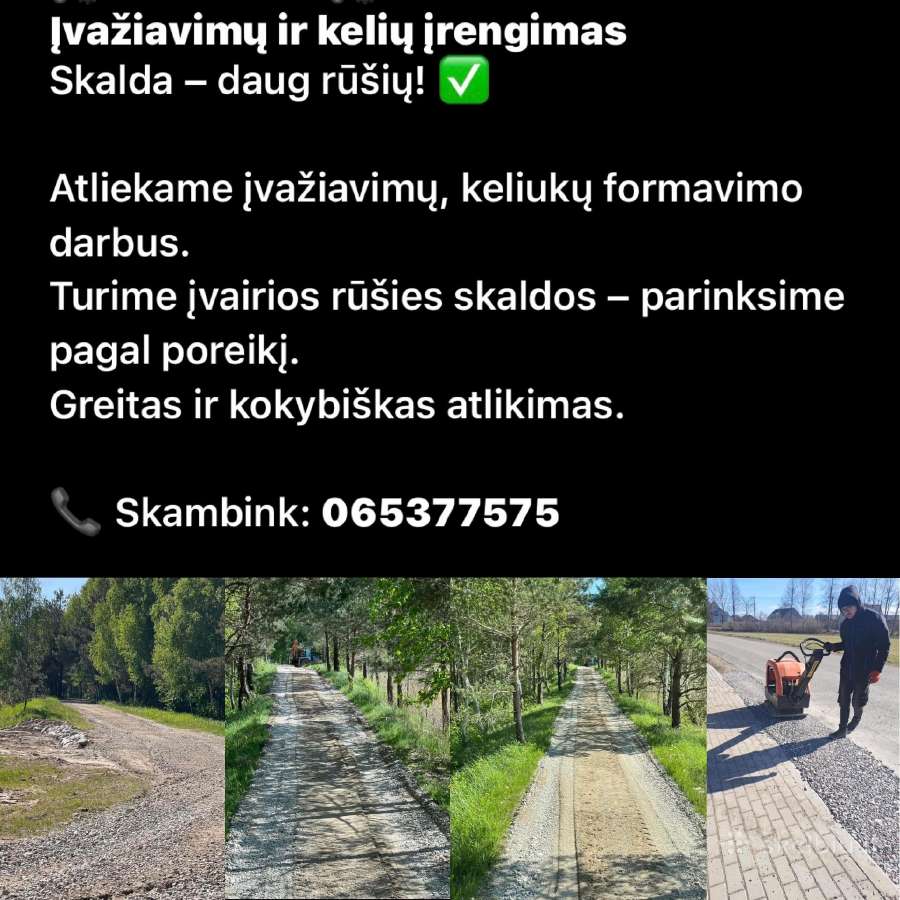 Žvyras pagrindam.skalda.smėlis pagrindu paruošimas - nuotraukos Nr. 17