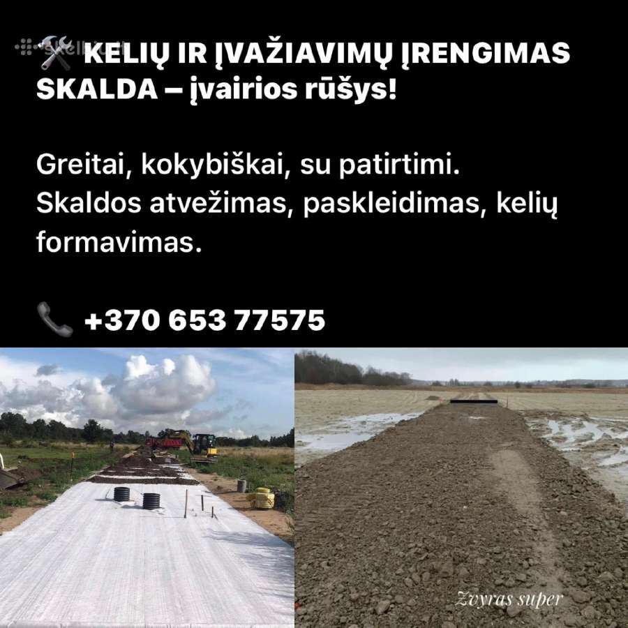 Žvyras pagrindam.skalda.smėlis pagrindu paruošimas - nuotraukos Nr. 8