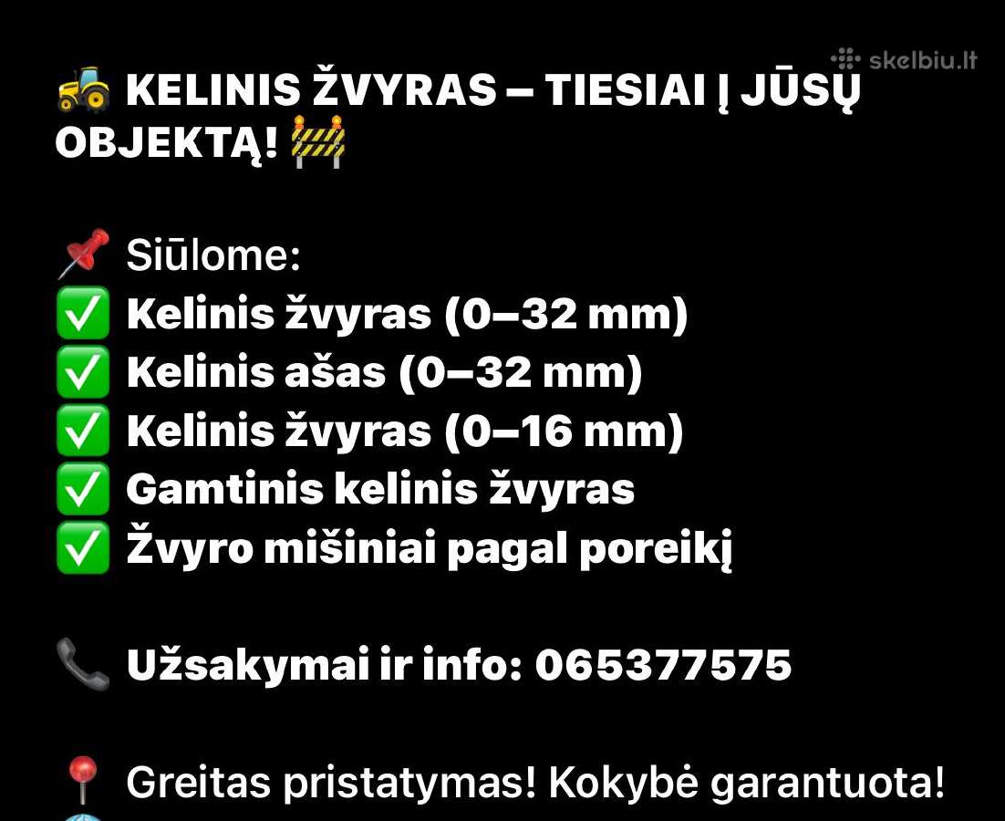 Žvyras pagrindam.skalda.smėlis pagrindu paruošimas - nuotraukos Nr. 19