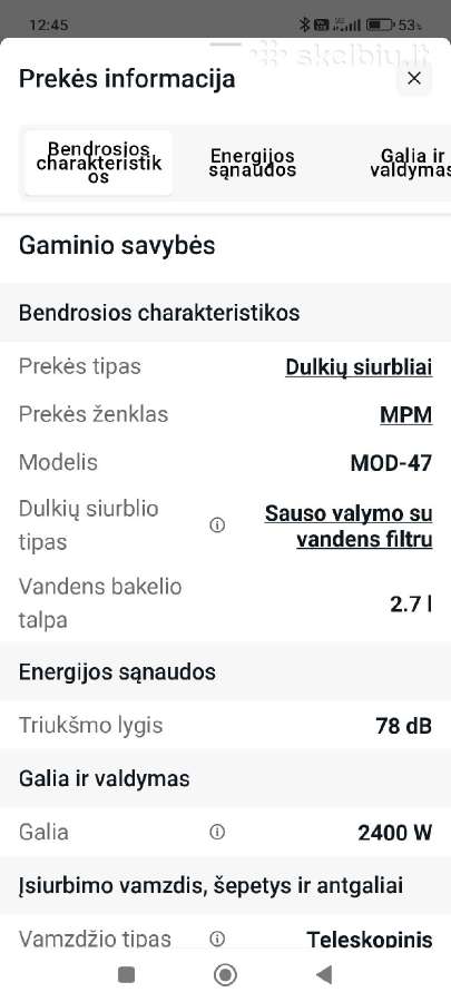 Dulkių siurblys su vandens filtru ,su garantija - nuotraukos Nr. 11