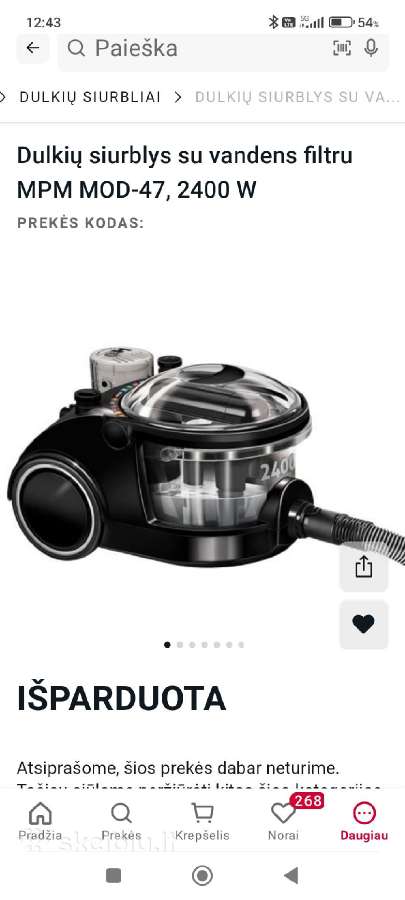 Dulkių siurblys su vandens filtru ,su garantija - nuotraukos Nr. 12