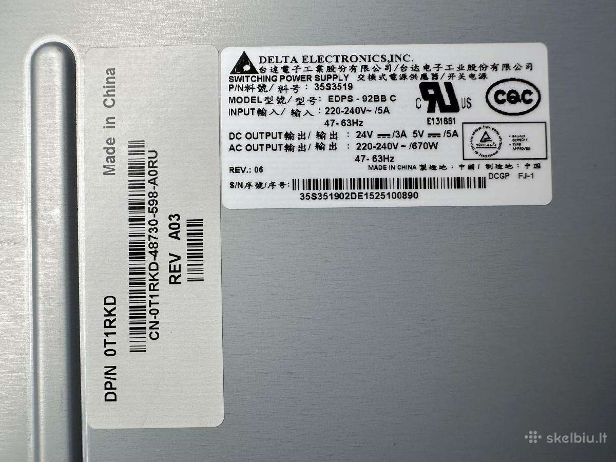 Lexmark spausdintuvo maitinimo blokas Edps-92bp C - nuotraukos Nr. 3