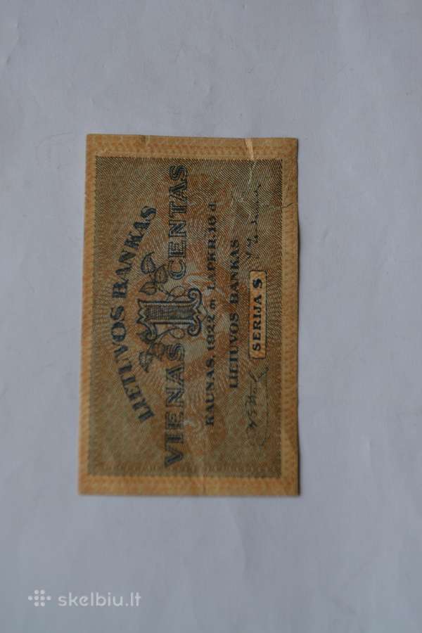 1 centas 1922 m.
