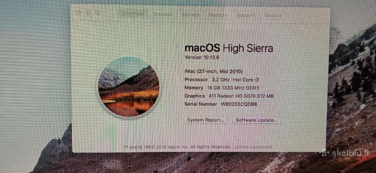 iMac 27 Mid 2010 su gedimu - nuotraukos Nr. 5