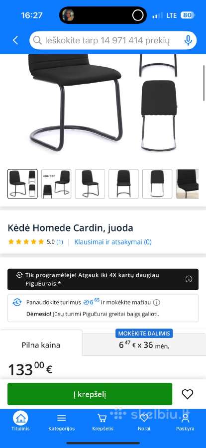 Dvi kokybiškos kėdės - nuotraukos Nr. 4