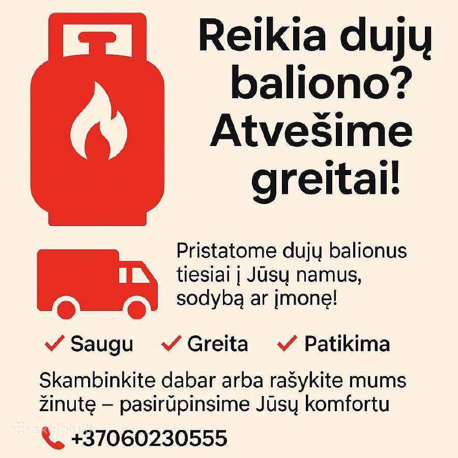 Greitas dujų balionų pristatymas Vilnius/vlnraj - nuotraukos Nr. 12