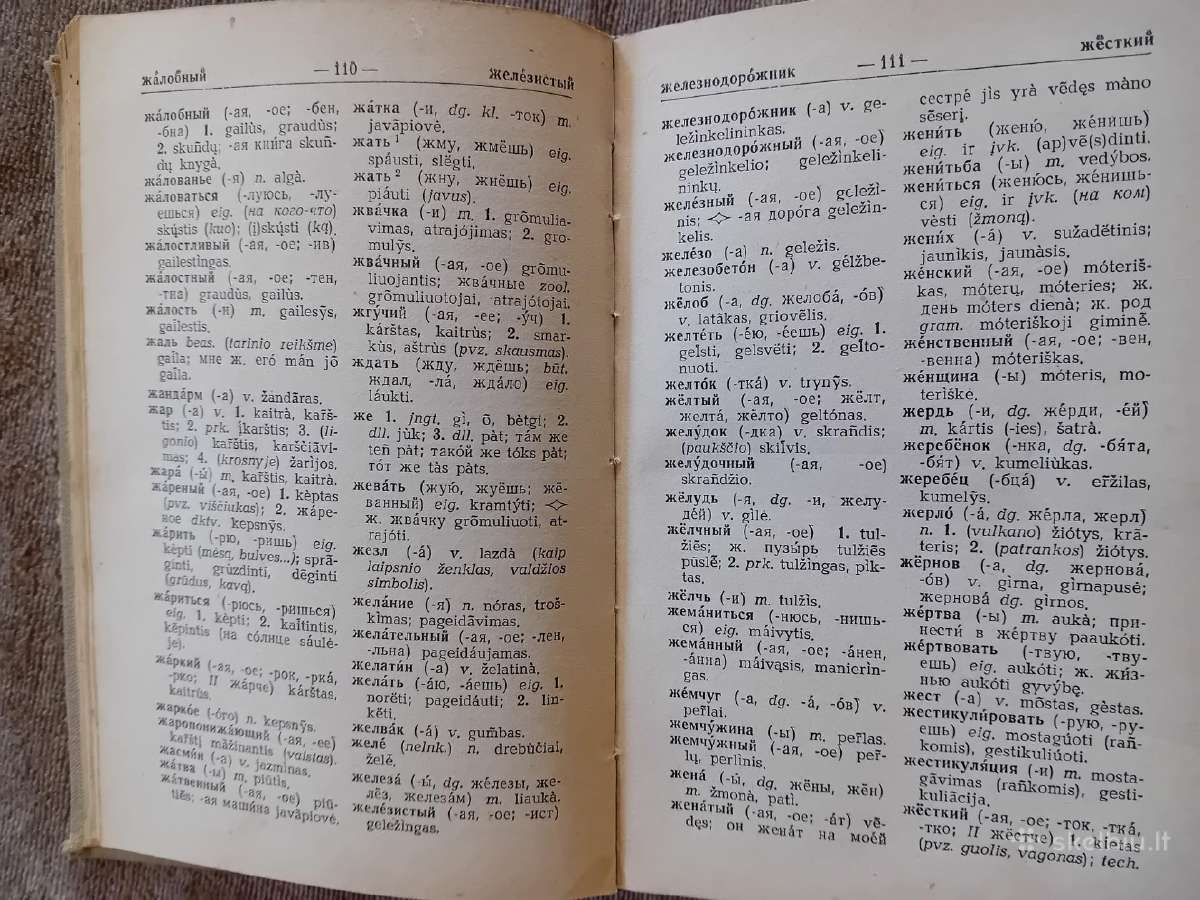Tr.mokyklinis rusų-lietuvių kalbų žodynas, 1960 - nuotraukos Nr. 10