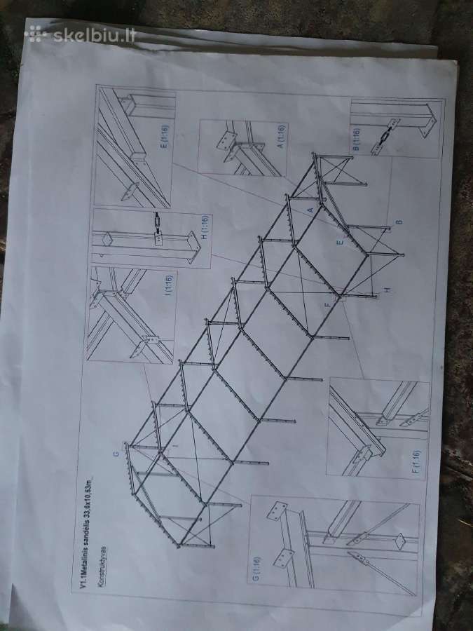 Metalinis angaras 33,6*10,63 m