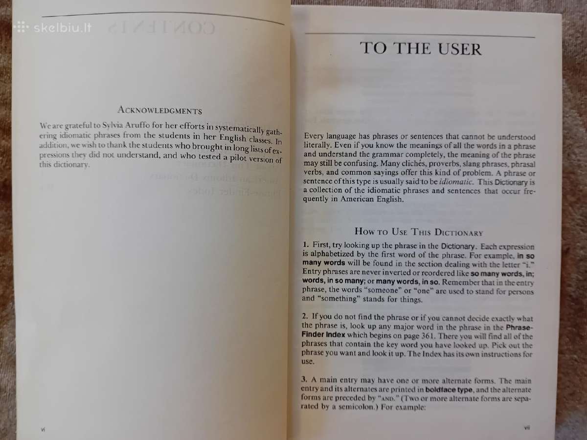 American Idioms Dictionary, Maskva, 1991 - nuotraukos Nr. 5
