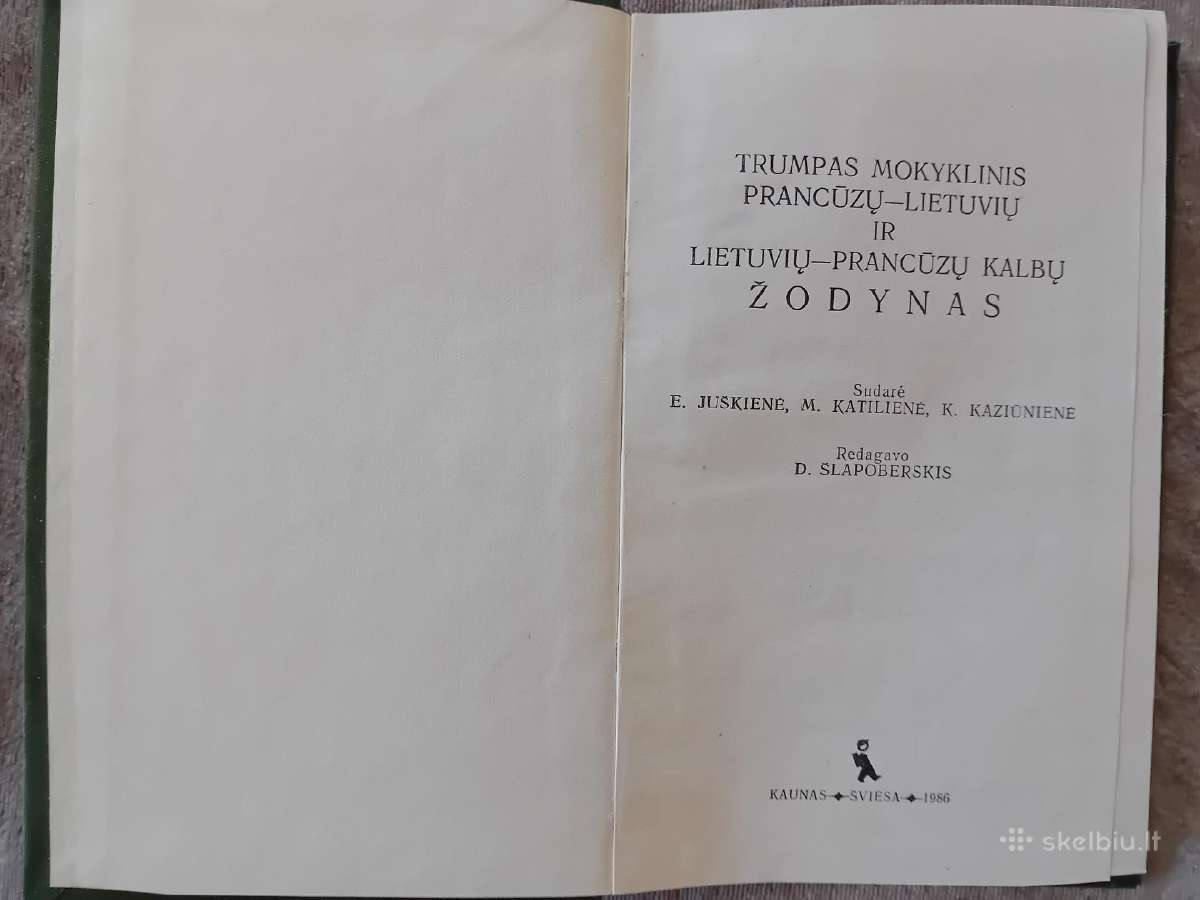 Prancūzų-lietuvių ir lietuvių-prancūzų žodynas - nuotraukos Nr. 3