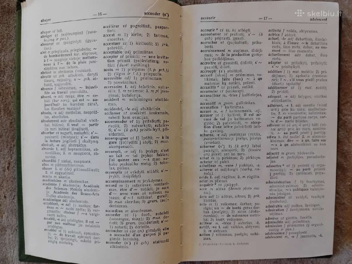 Prancūzų-lietuvių ir lietuvių-prancūzų žodynas - nuotraukos Nr. 6