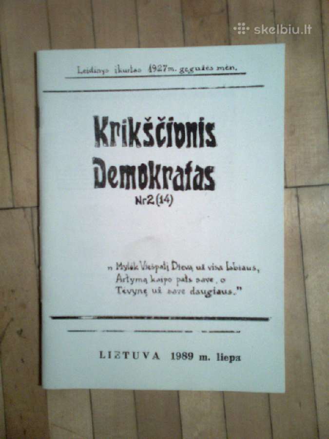 Leidinys "Krikscionis demokratas" 1989m. 2 nr.