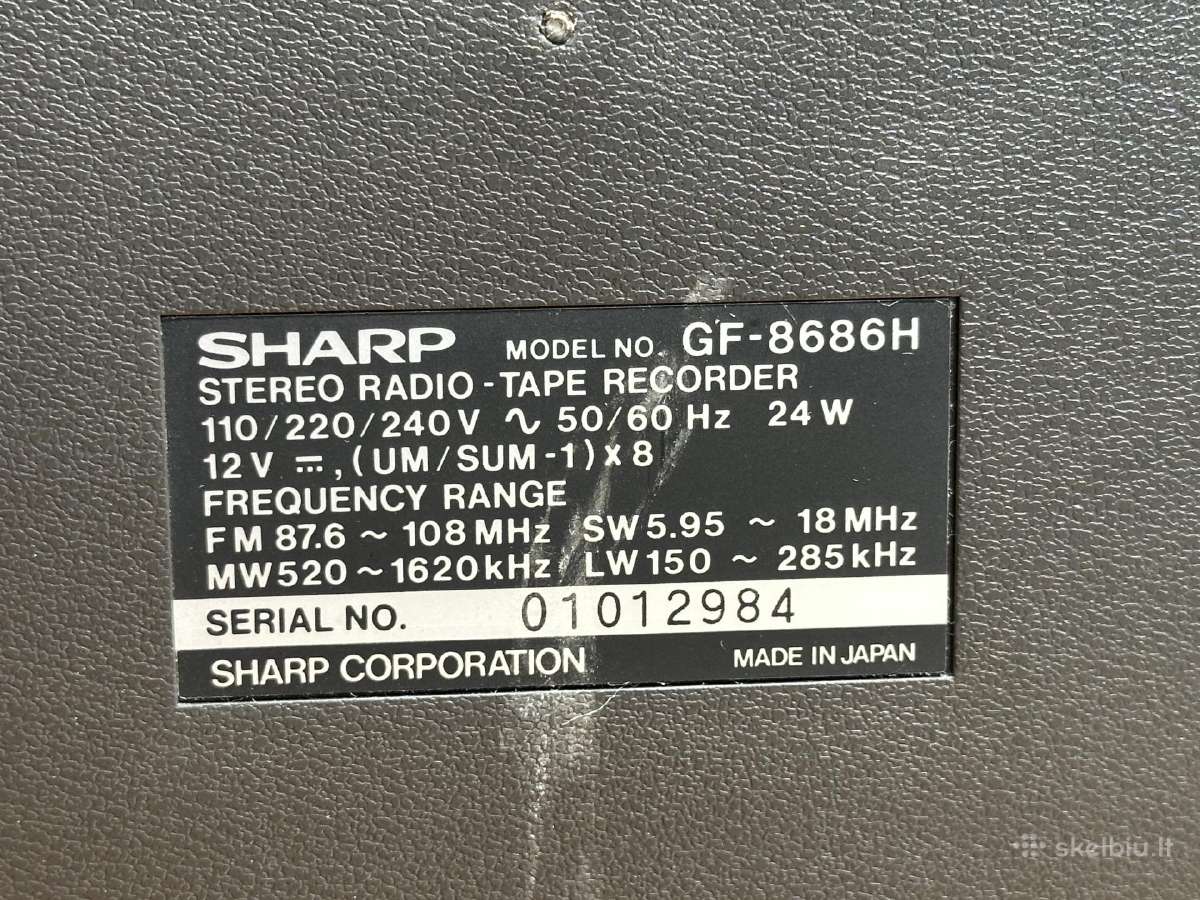 Sharp Gf-8686h Bomboox - nuotraukos Nr. 5