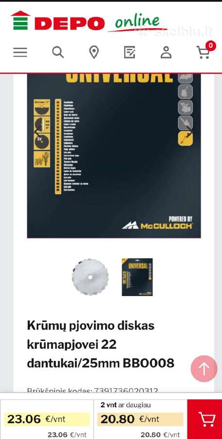 Krūmų pjovimo diskas krūmapjovei - nuotraukos Nr. 3