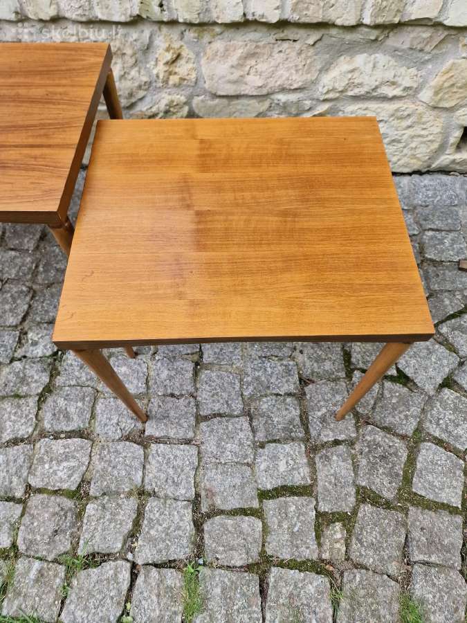 Vintažiniai mid century riešutmedžio staliukai - nuotraukos Nr. 38