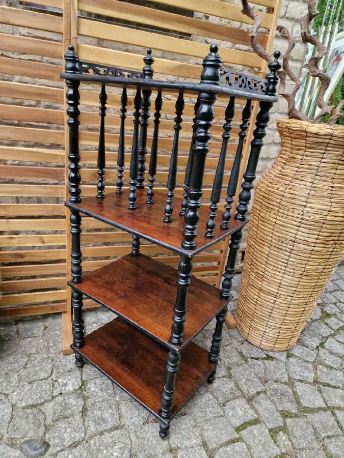 Vintažinė mid century medžio masyvo etažerė - nuotraukos Nr. 10