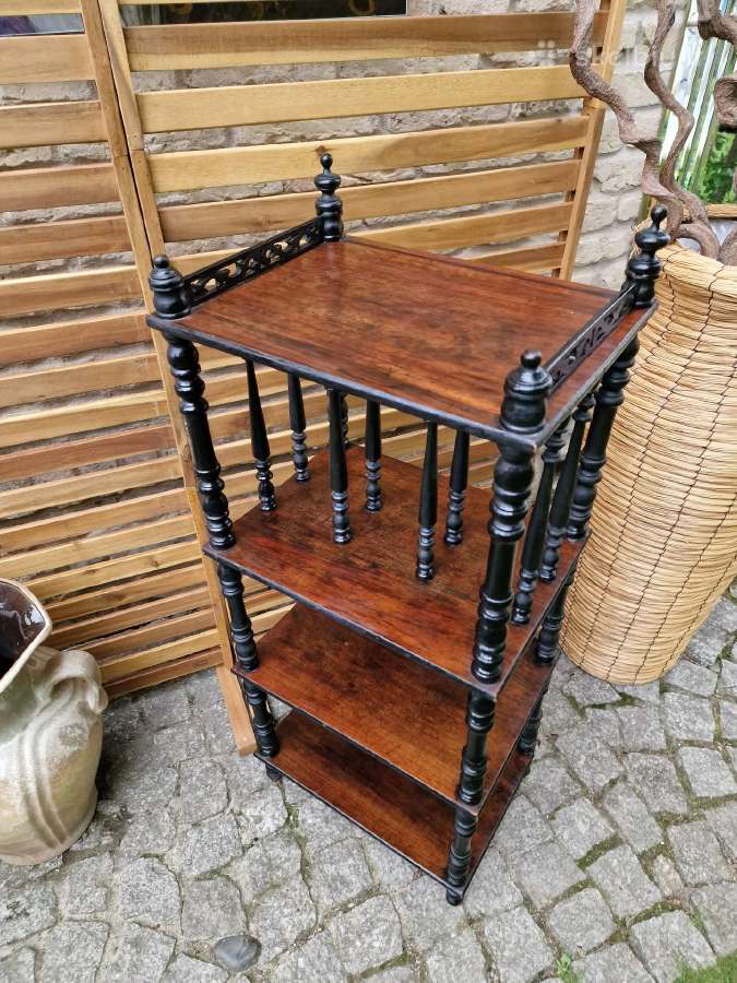 Vintažinė mid century medžio masyvo etažerė - nuotraukos Nr. 16