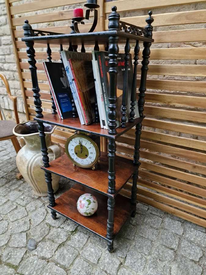 Vintažinė mid century medžio masyvo etažerė - nuotraukos Nr. 21
